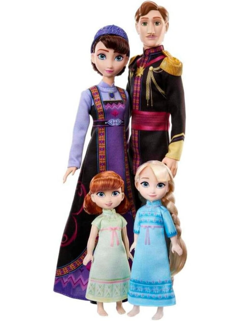Frozen Royal Family Doll Set - 4 Dolls Including Toddler Anna & Elsa, Perfect